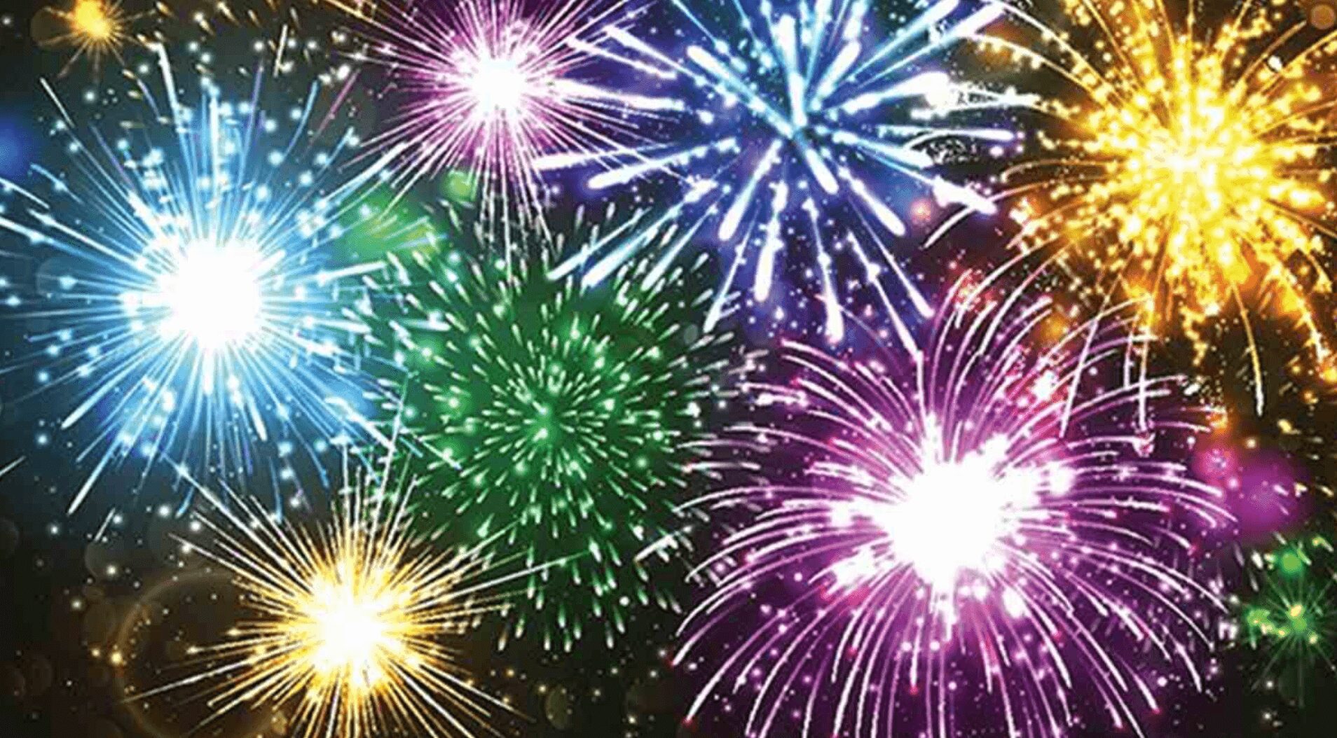 Vibrant fireworks display with colorful sparks