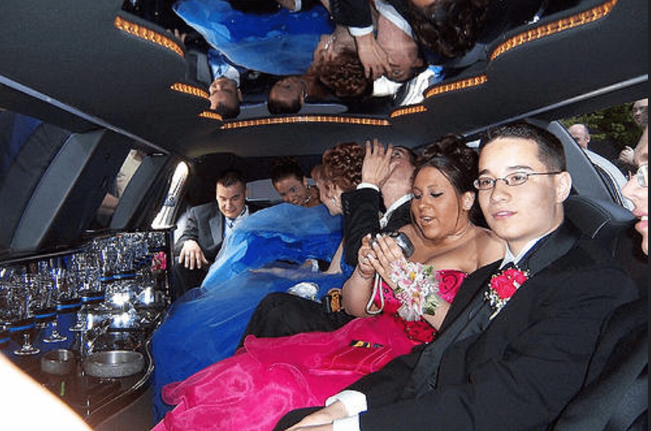 Friends dressed up for a special event