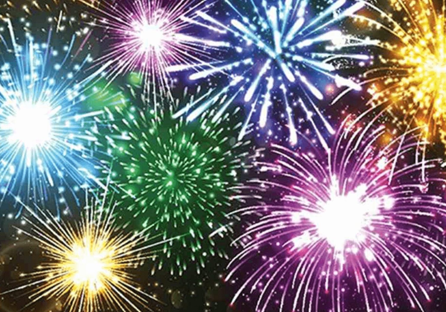 Vibrant fireworks display with colorful sparks