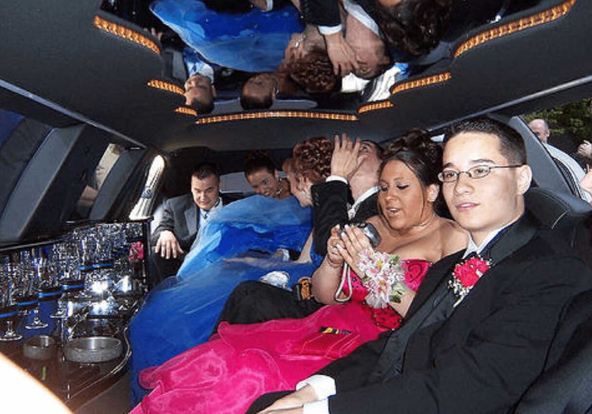 Friends dressed up for a special event