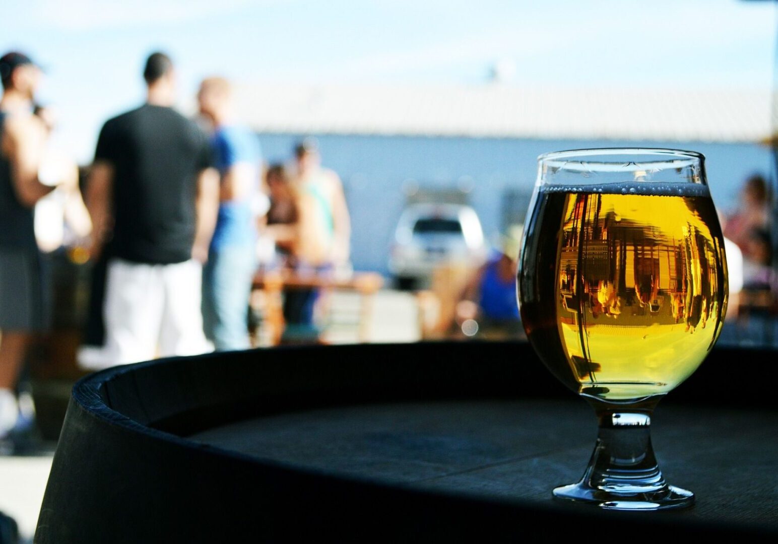 Sunny day beer gathering